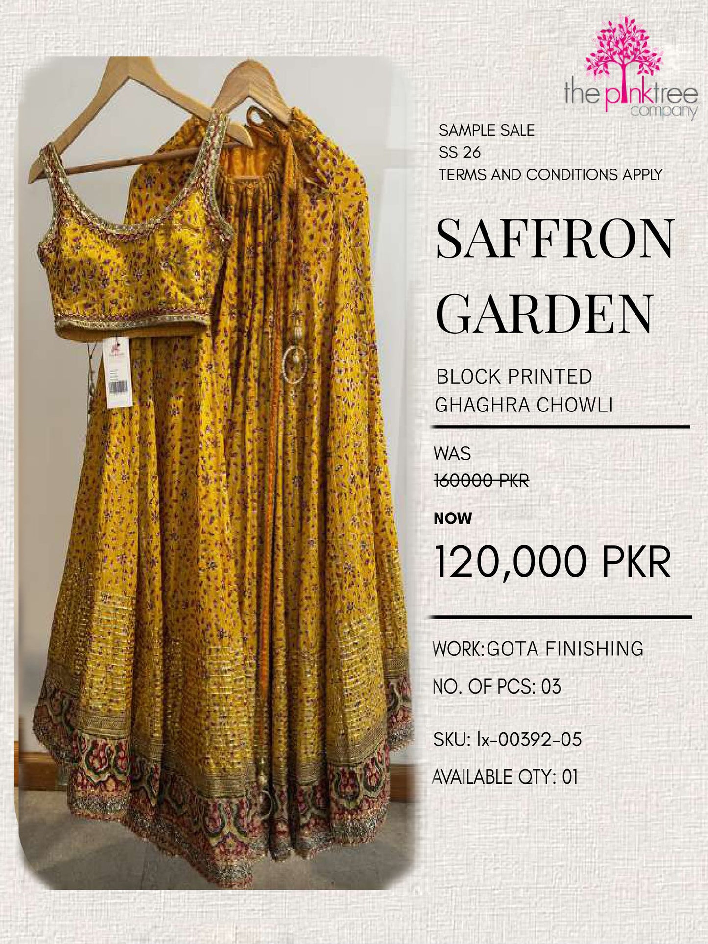 SAFFRON GARDEN (SAMPLE SALE)