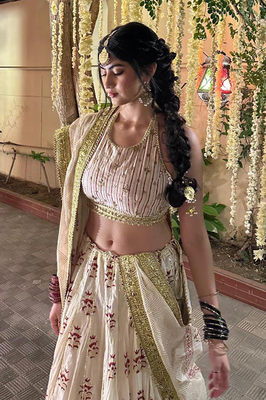 Alina Garib in our Dove Ghagra Choli
