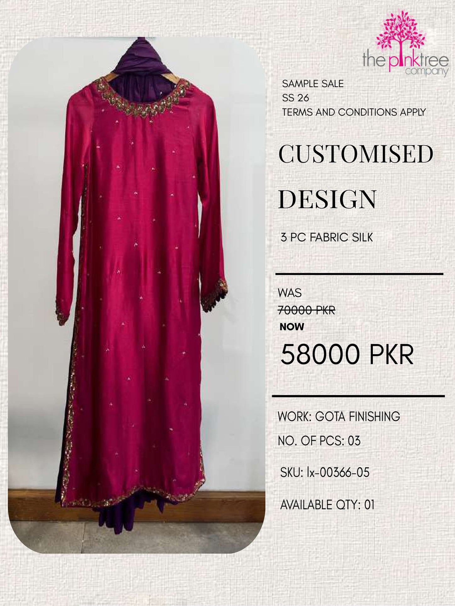 EMBROIDERED LONG SUIT (SAMPLE SALE)