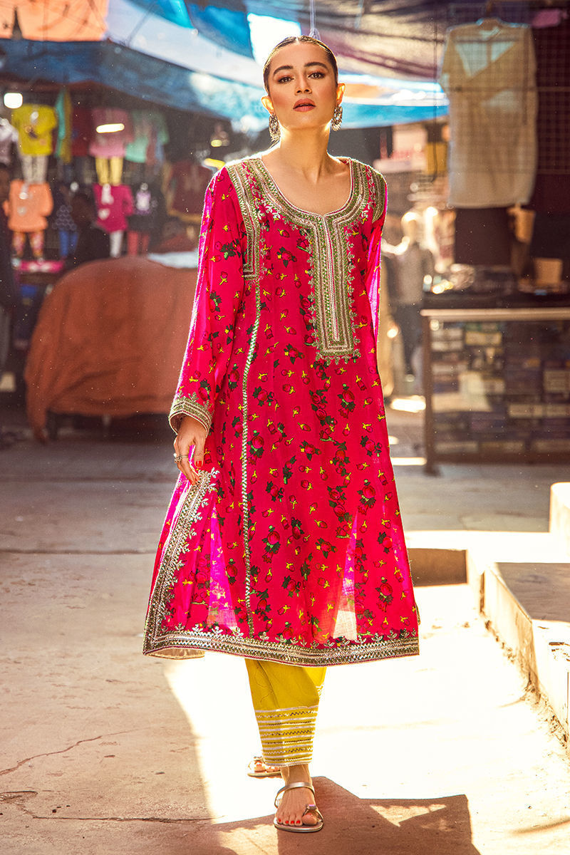 Marvi - Hot Pink Kurta by The Pink Tree Company
