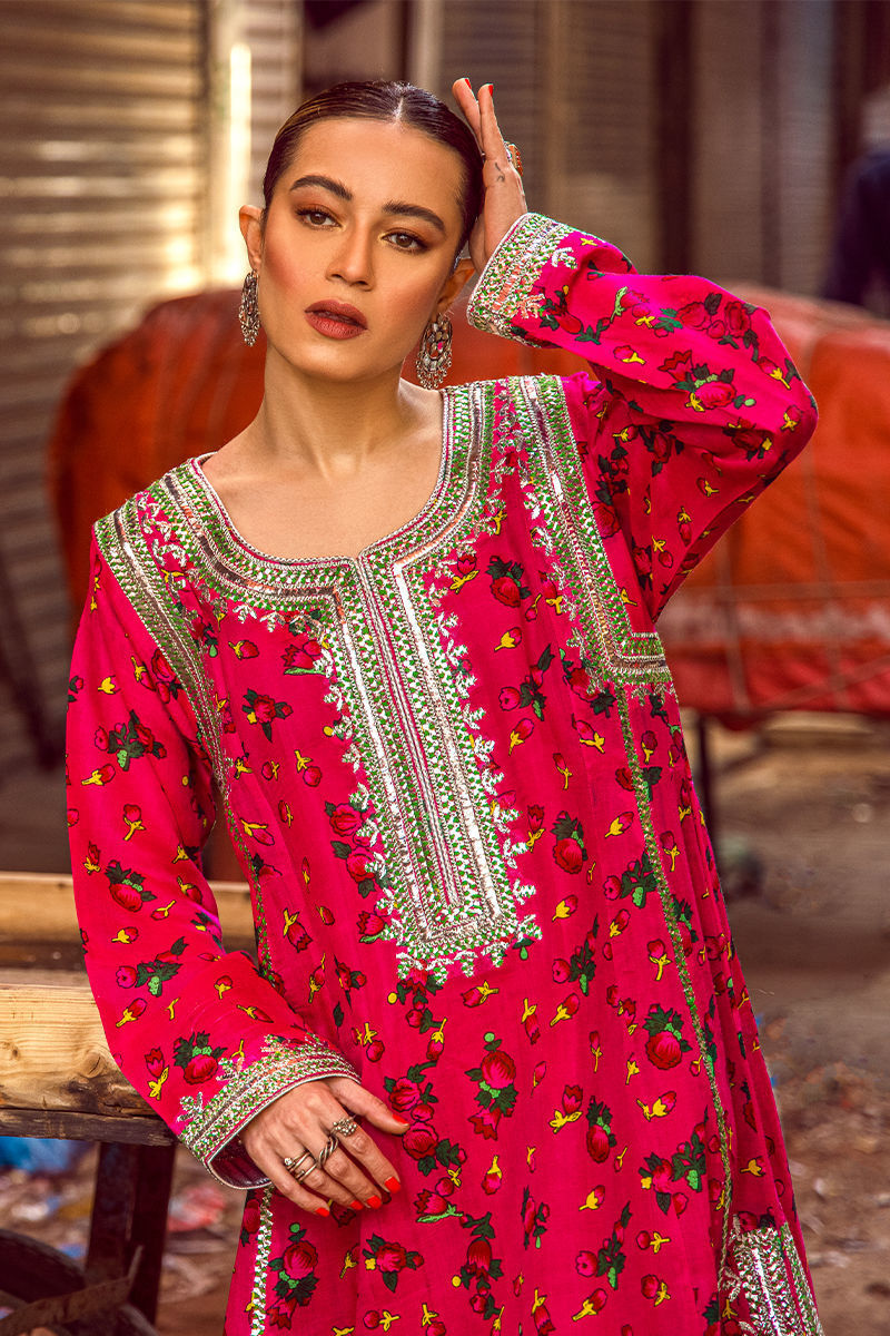 Marvi - Hot Pink Kurta by The Pink Tree Company, view 5