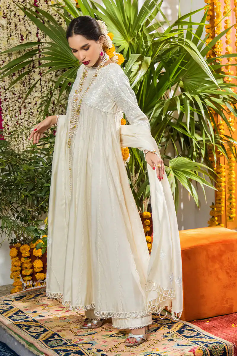 Heeposh - Ivory White Peshwaz by The Pink Tree Company, view 4
