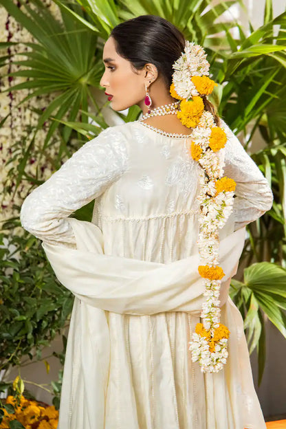Heeposh - Ivory White Peshwaz by The Pink Tree Company, view 5