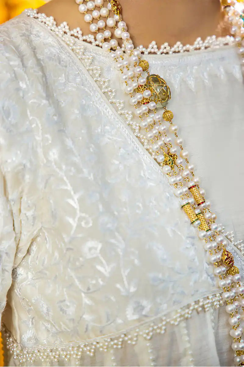 Heeposh - Ivory White Peshwaz by The Pink Tree Company, view 6