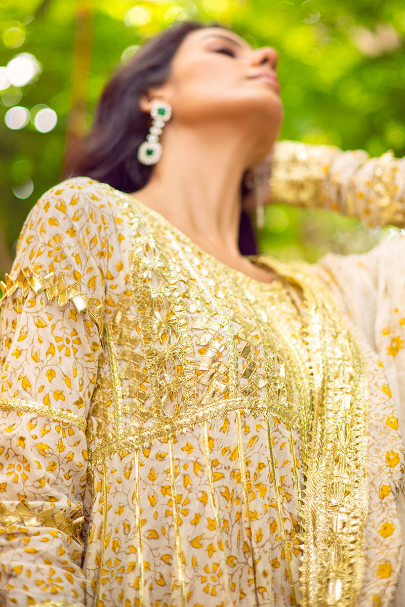 Bulbul - Ivory Peshwaz by The Pink Tree Company, view 3
