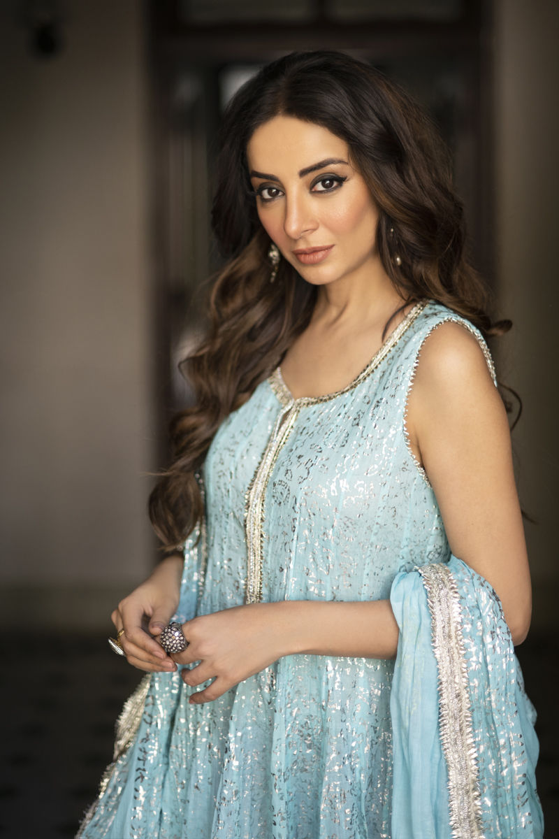Ice Sky - Ice Blue Peshwaz by The Pink Tree Company, view 5