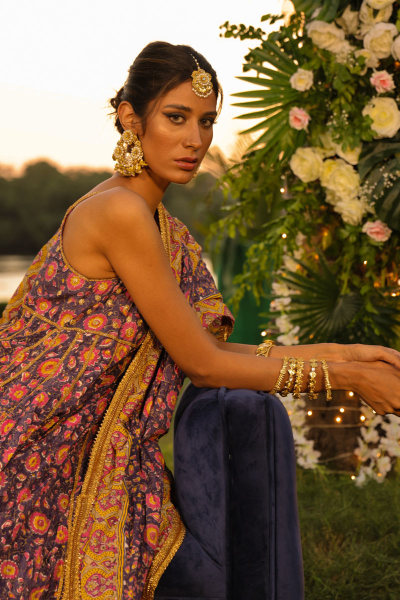 Plum Passion - Deep Purple Peshwaz by The Pink Tree Company, view 2