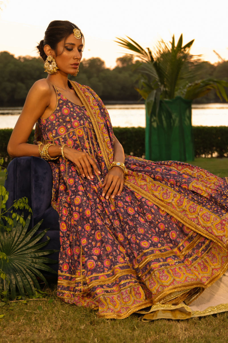 Plum Passion - Deep Purple Peshwaz by The Pink Tree Company, view 3