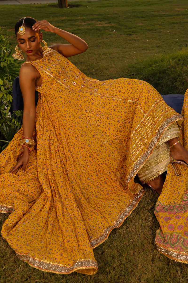 Saffron Garden - Safforn Yellow 3 Piece Suit by The Pink Tree Company, view 2