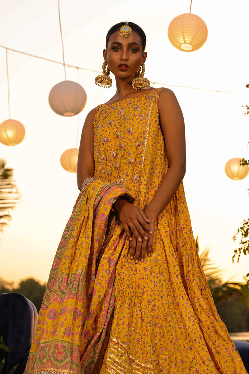 Saffron Garden - Safforn Yellow 3 Piece Suit by The Pink Tree Company, view 3