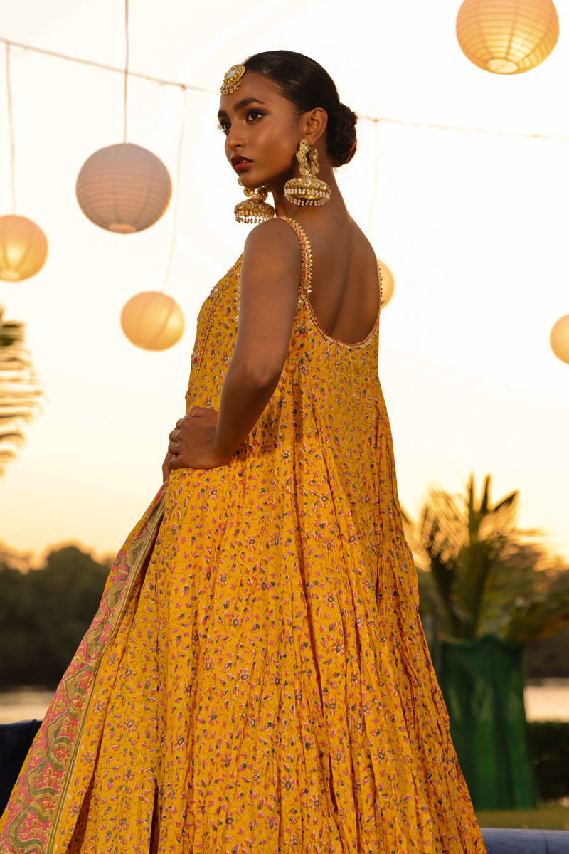 Saffron Garden - Safforn Yellow 3 Piece Suit by The Pink Tree Company, view 4