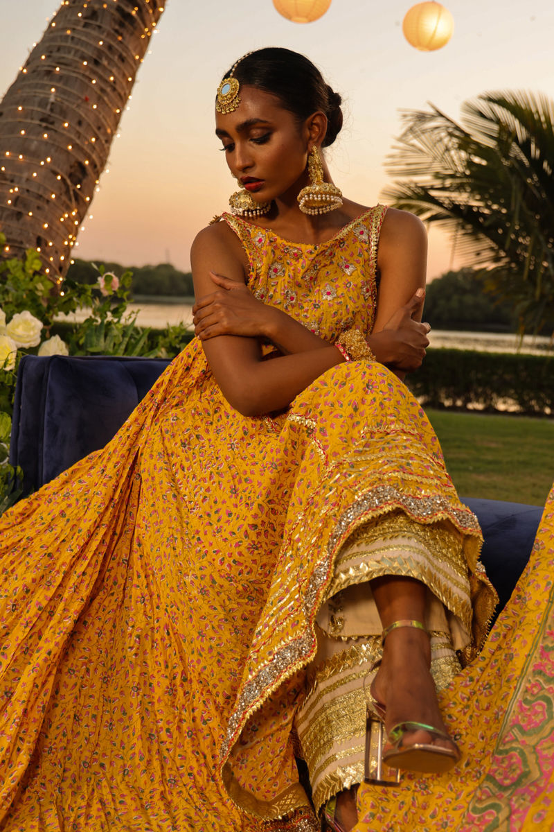 Saffron Garden - Safforn Yellow 3 Piece Suit by The Pink Tree Company, view 5