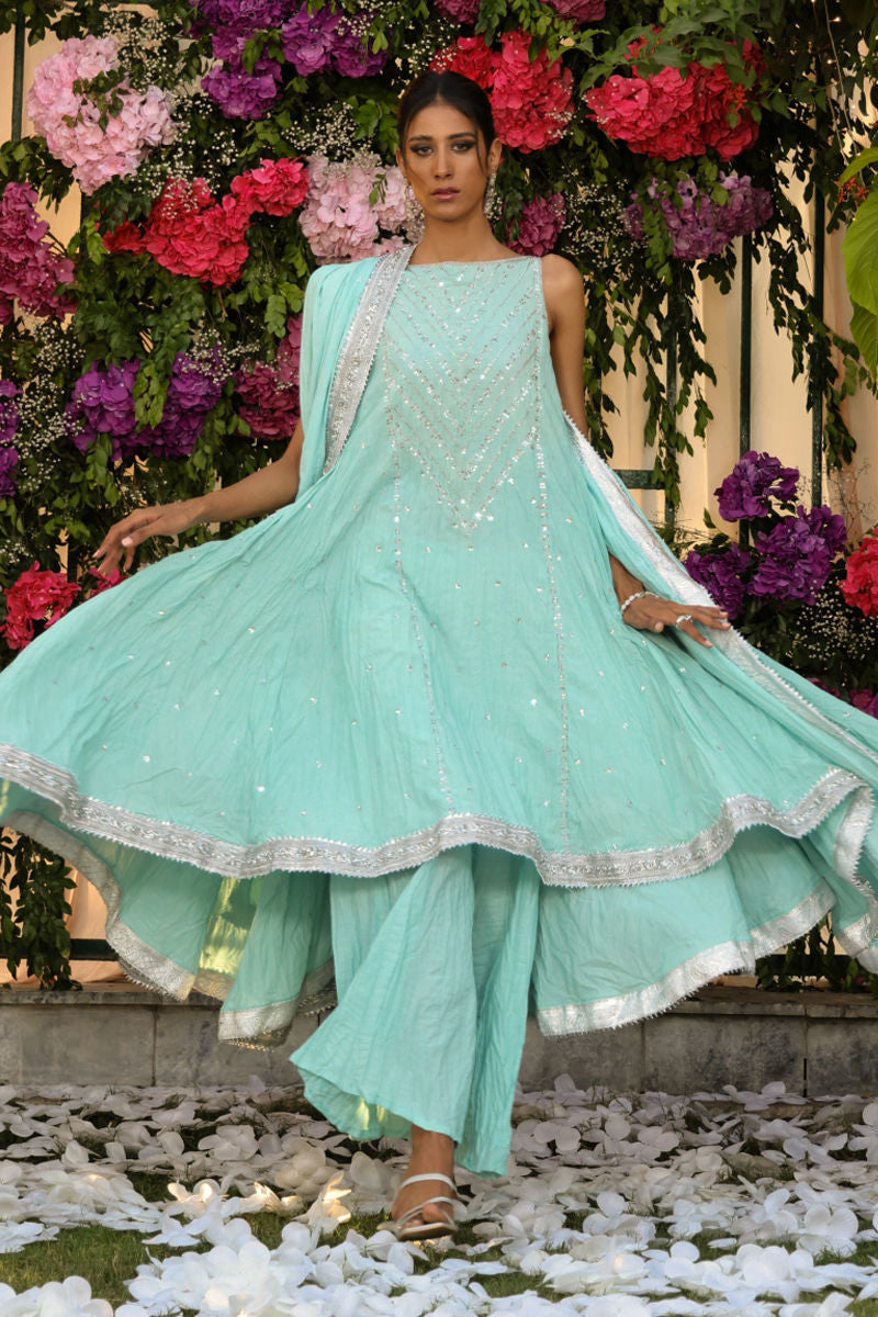 Azure Allure - Ice Blue 3 Piece Suit by The Pink Tree Company, view 4