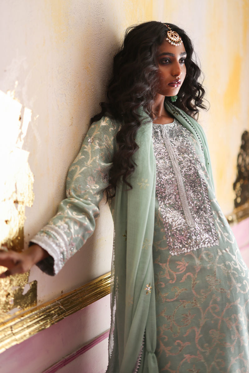 Bloom - Mint Blue Shalwar Kameez by The Pink Tree Company, view 5