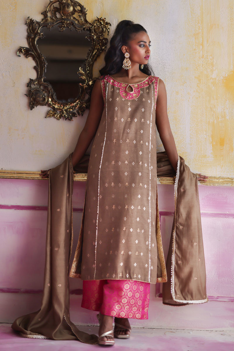 Bohemian - Beige 3 Piece Suit by The Pink Tree Company, view 2