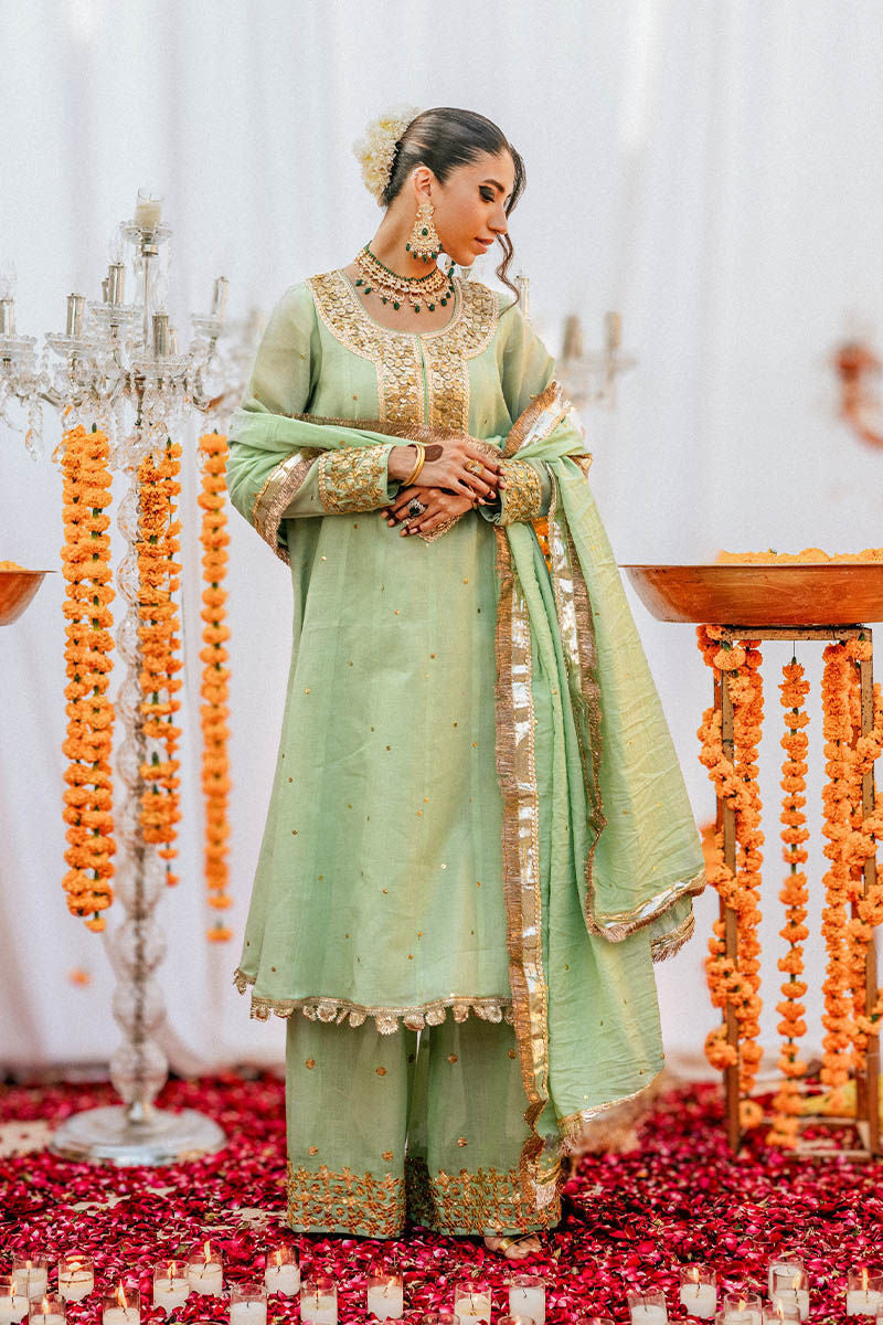 Aarsi - Pista Green Kurta by The Pink Tree Company