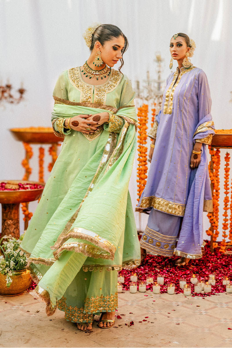 Aarsi - Pista Green Kurta by The Pink Tree Company, view 4