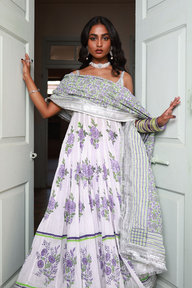 Violet - White Peshwaz by The Pink Tree Company, view 4
