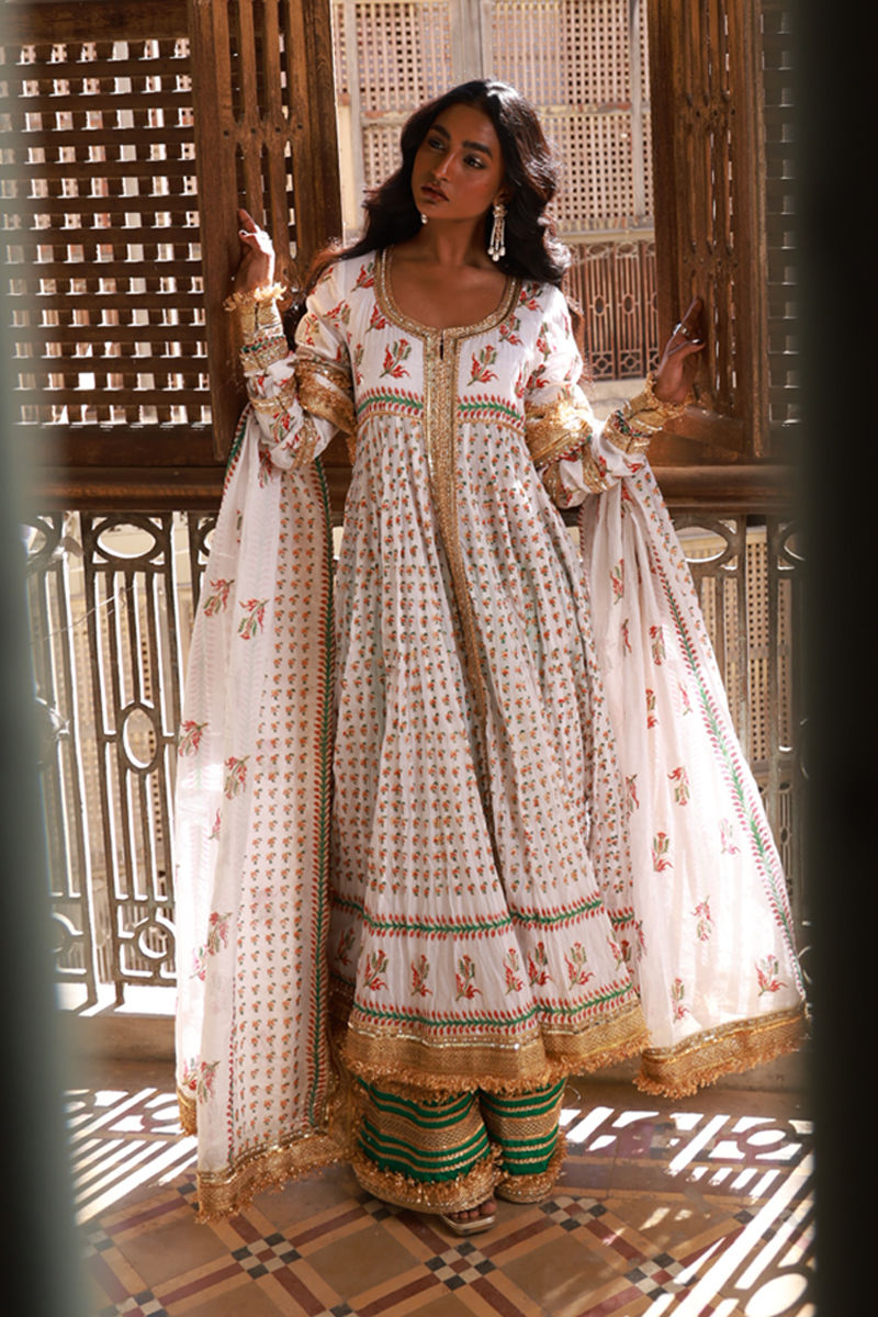 Primrose - White Peshwaz by The Pink Tree Company