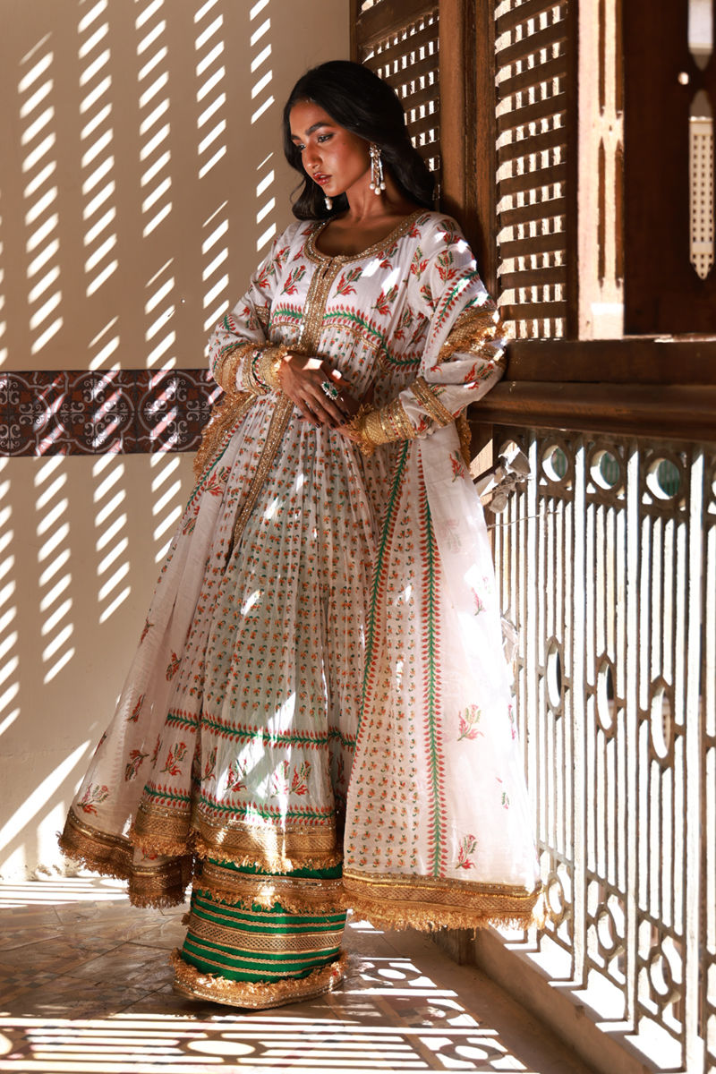 Primrose - White Peshwaz by The Pink Tree Company, view 2