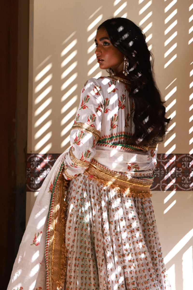 Primrose - White Peshwaz by The Pink Tree Company, view 3