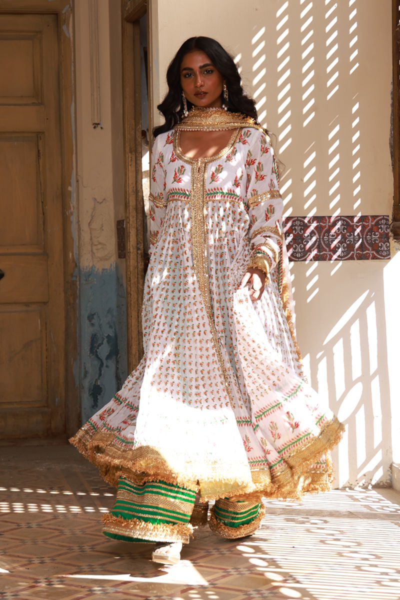 Primrose - White Peshwaz by The Pink Tree Company, view 4