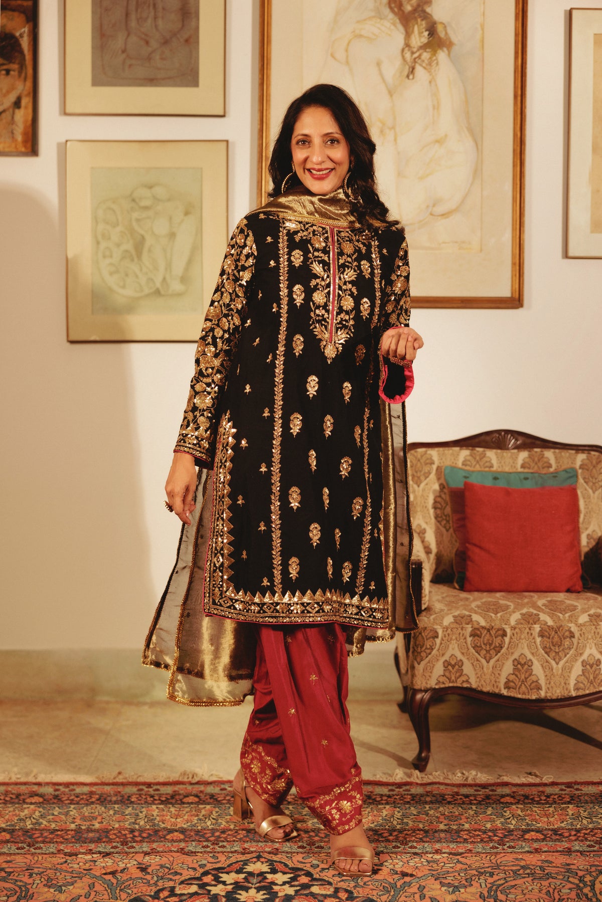 Black magic - Black Kurta by The Pink Tree Company