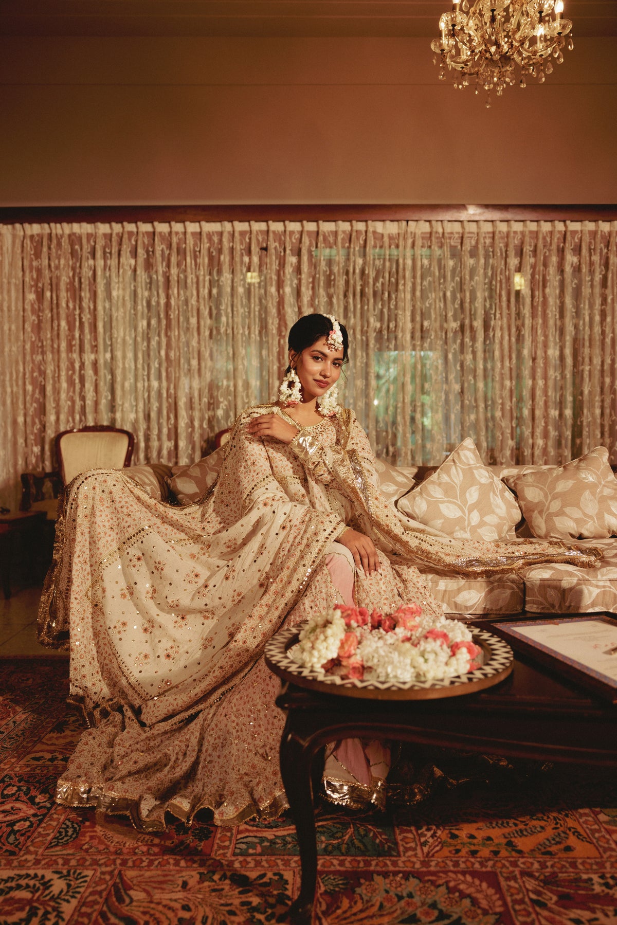 Pink Crush - Ivory Peshwaz by The Pink Tree Company, view 2