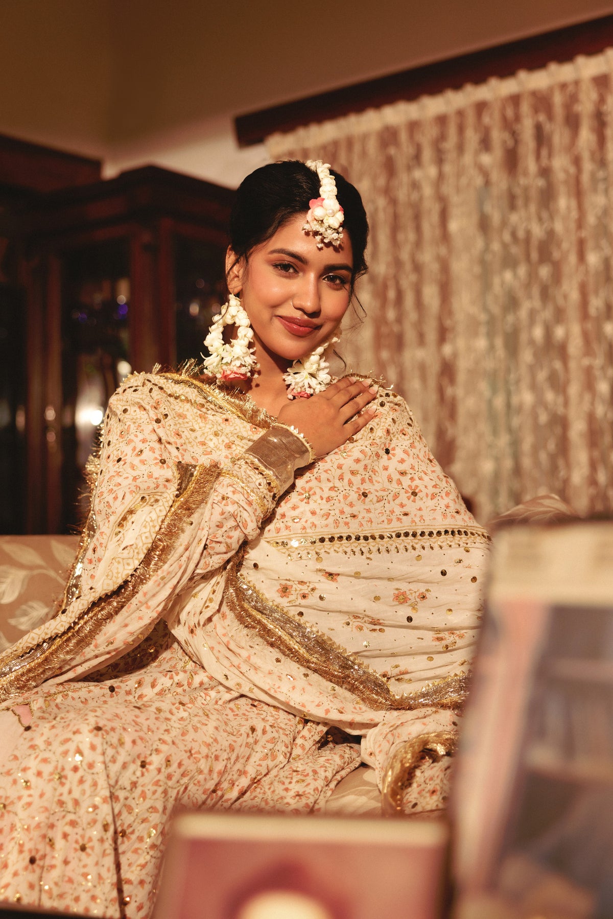 Pink Crush - Ivory Peshwaz by The Pink Tree Company, view 3