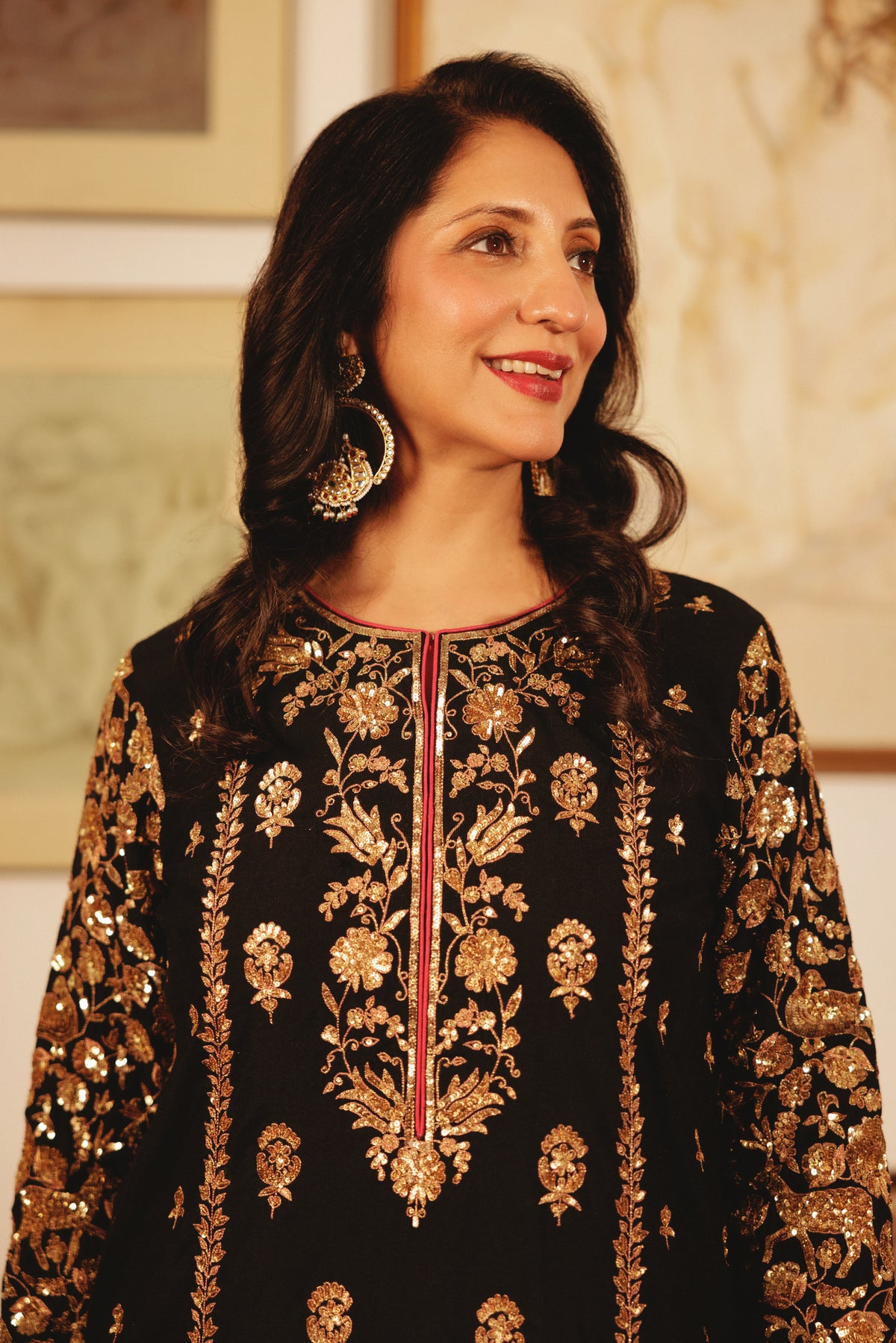 Black magic - Black Kurta by The Pink Tree Company, view 5