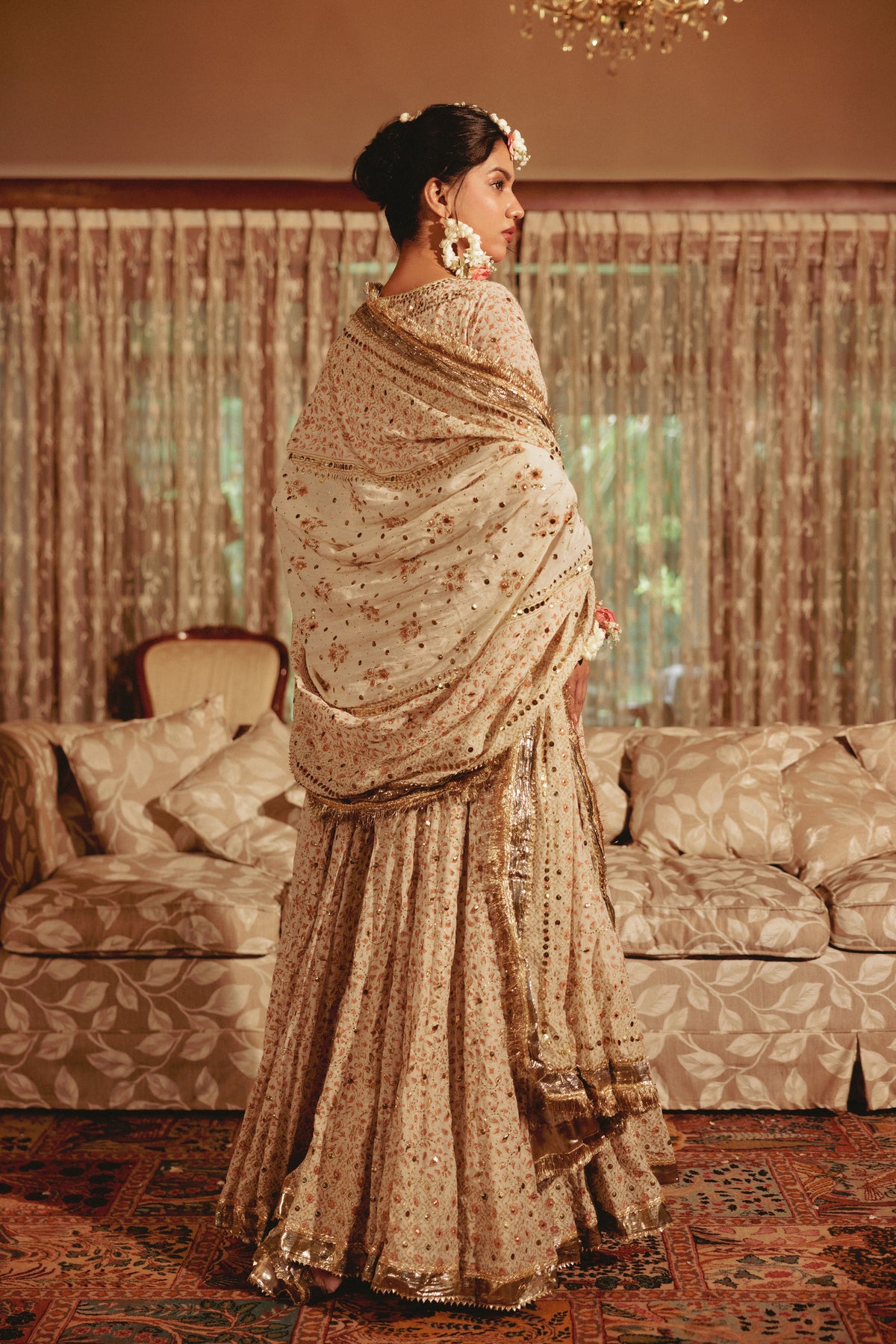 Pink Crush - Ivory Peshwaz by The Pink Tree Company, view 5