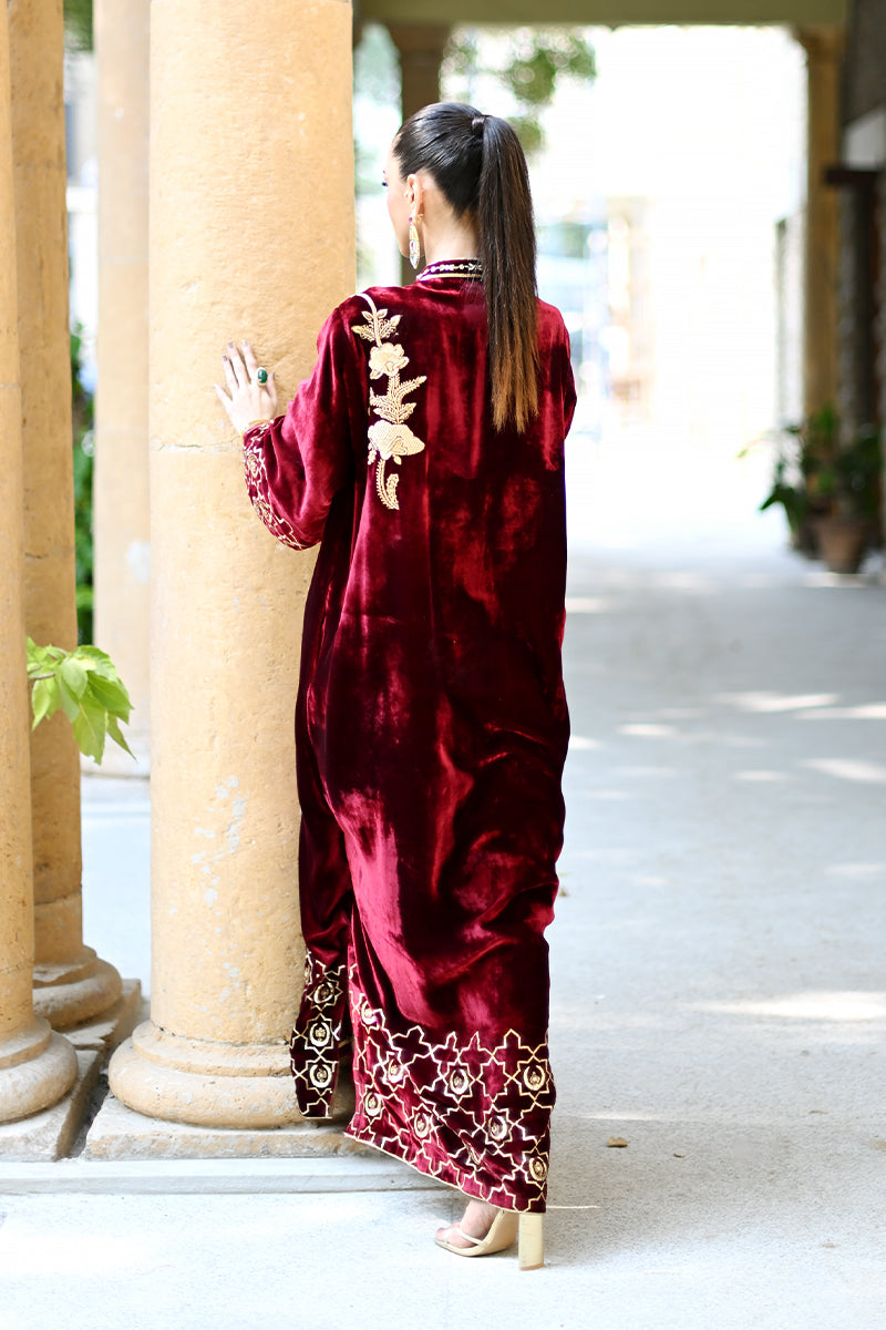 Dil Jawan - Maroon Shirt by The Pink Tree Company, view 2