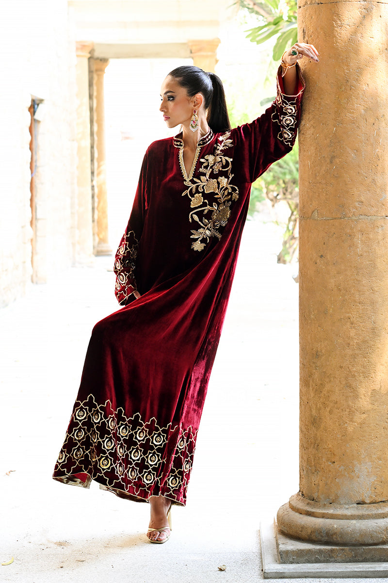 Dil Jawan - Maroon Shirt by The Pink Tree Company, view 4