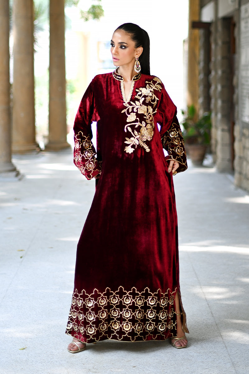 Dil Jawan - Maroon Shirt by The Pink Tree Company