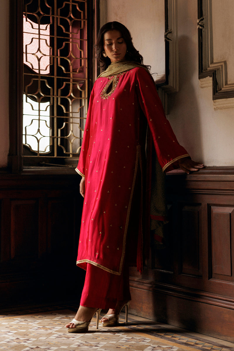 Gul-e-Dhani - Hot Pink 3 Piece Suit by The Pink Tree Company, view 2