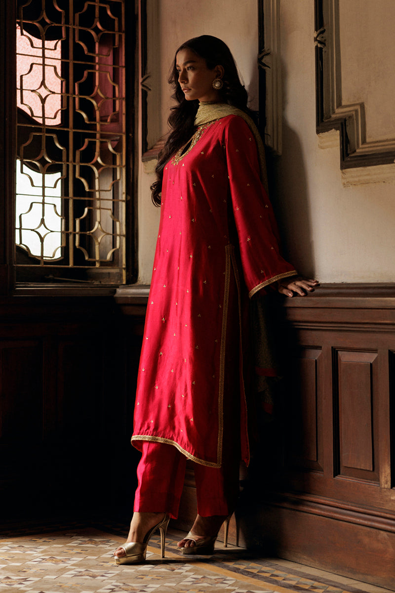 Gul-e-Dhani - Hot Pink 3 Piece Suit by The Pink Tree Company, view 4