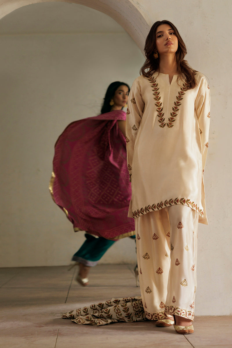 Ivory Baagh - Ivory Shalwar Kameez by The Pink Tree Company, view 4