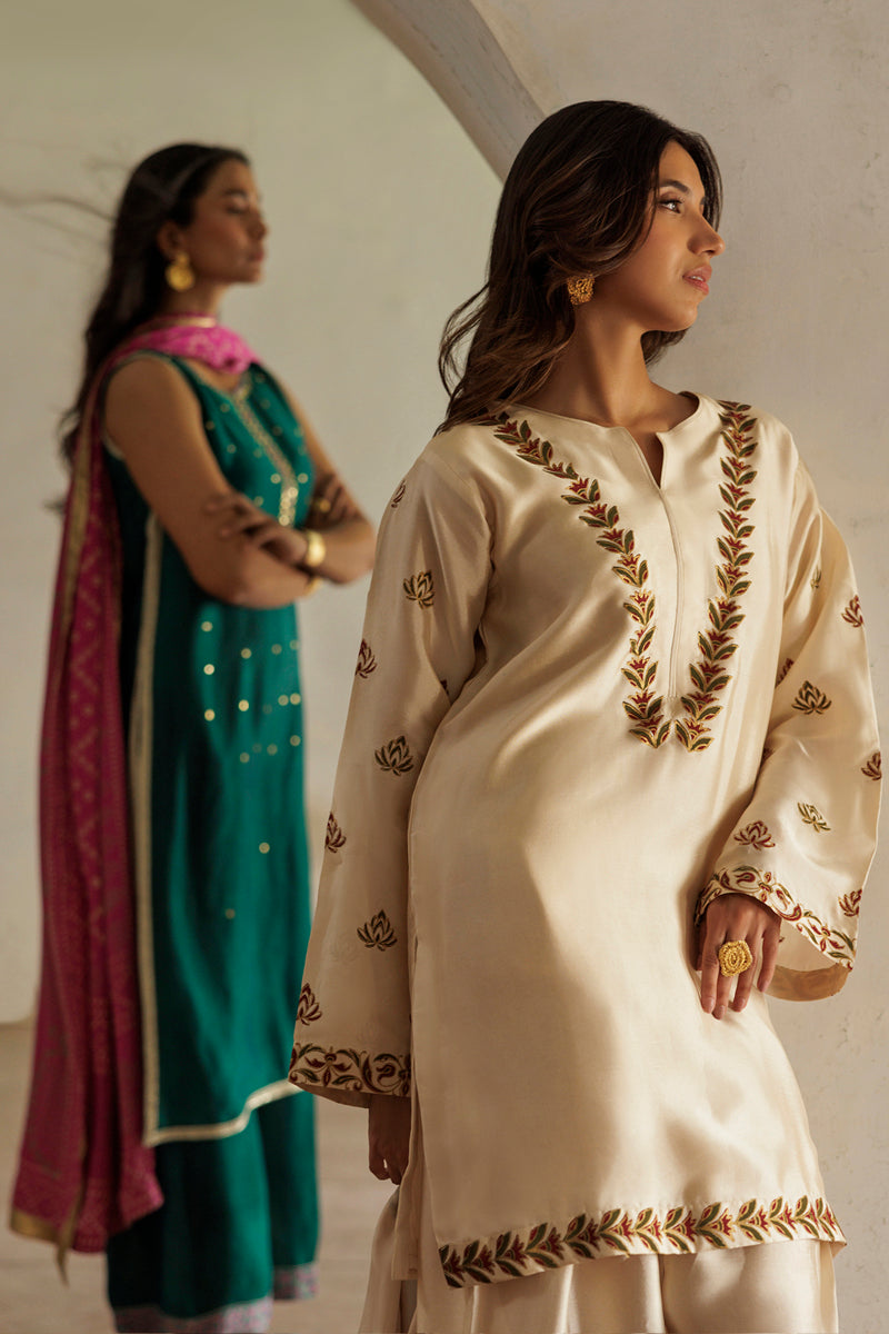 Saawan Rang - Teal 3 Piece Suit by The Pink Tree Company, view 4