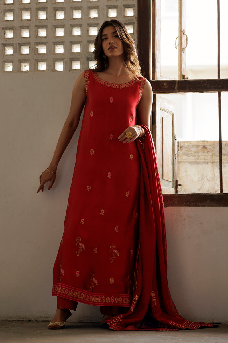 Red Wine - Red Co-ord Set by The Pink Tree Company
