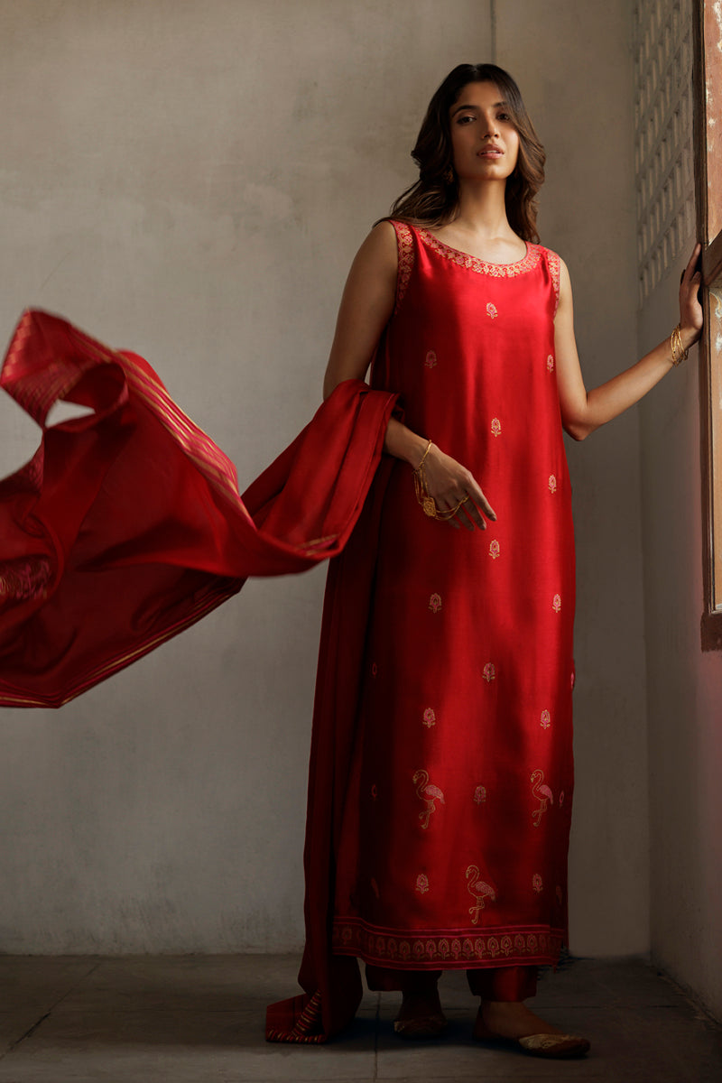 Red Wine - Red Co-ord Set by The Pink Tree Company, view 4