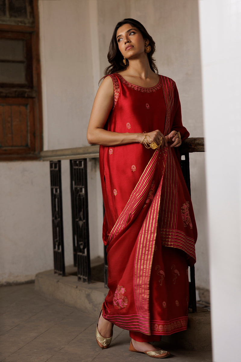 Red Wine - Red Co-ord Set by The Pink Tree Company, view 5
