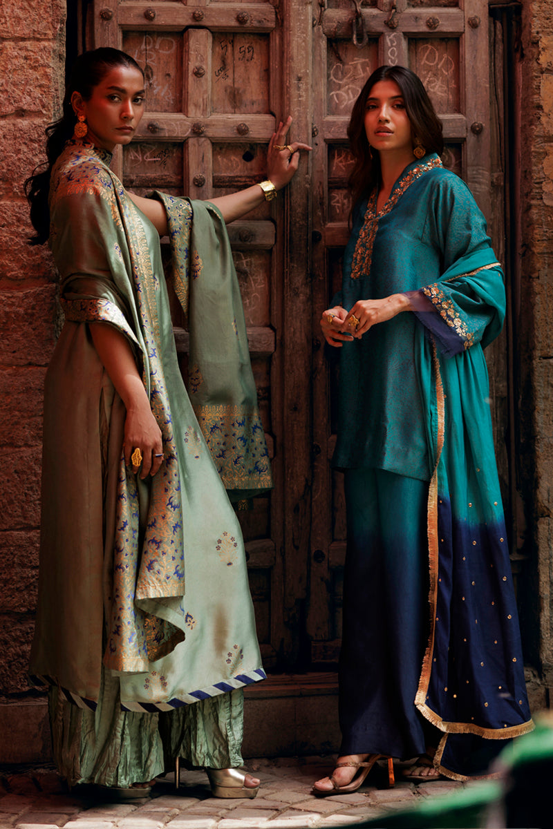 Aab-e-Neel - Ferozi 3 Piece Suit by The Pink Tree Company, view 5