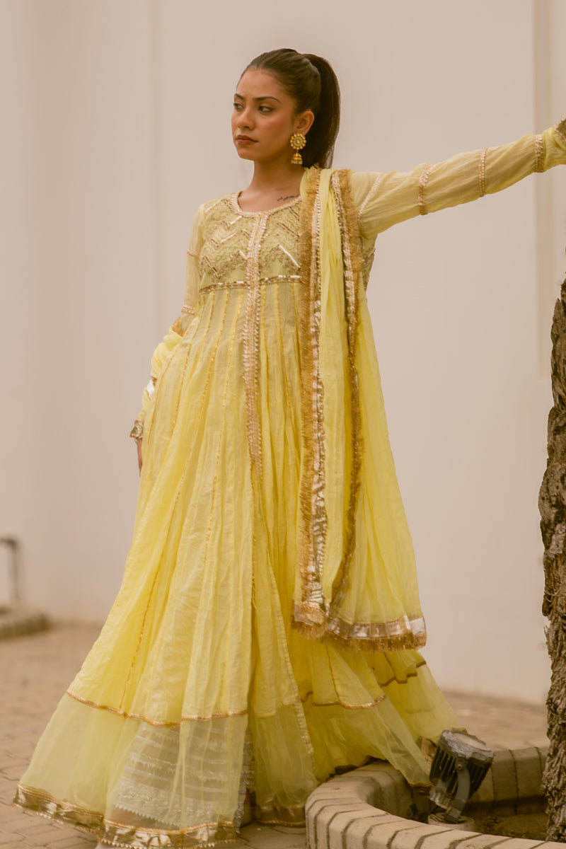 Pukhraj - Pink Peshwaz by The Pink Tree Company, view 2