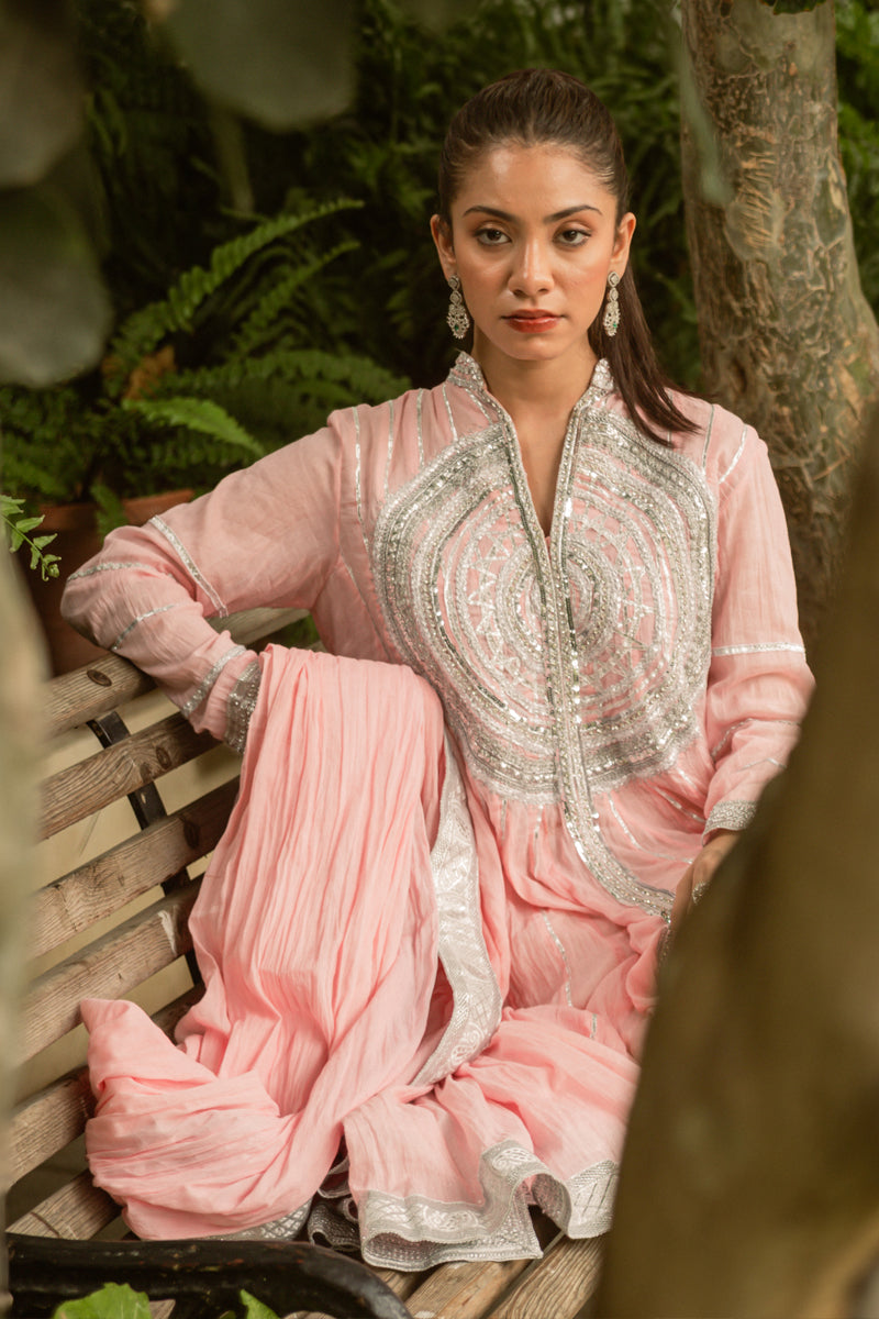 Layali - Pink Peshwaz by The Pink Tree Company, view 3