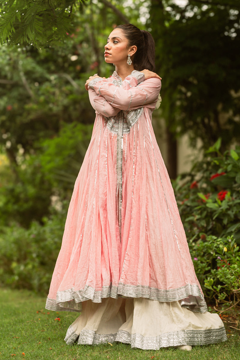 Layali - Pink Peshwaz by The Pink Tree Company, view 2