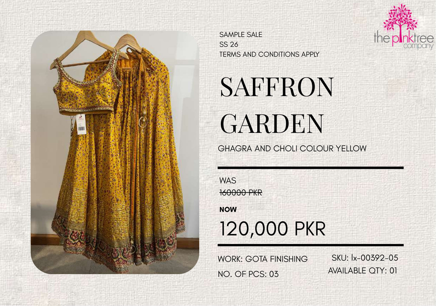 Ghaghra Chowli Yellow (CUSTOMISED)