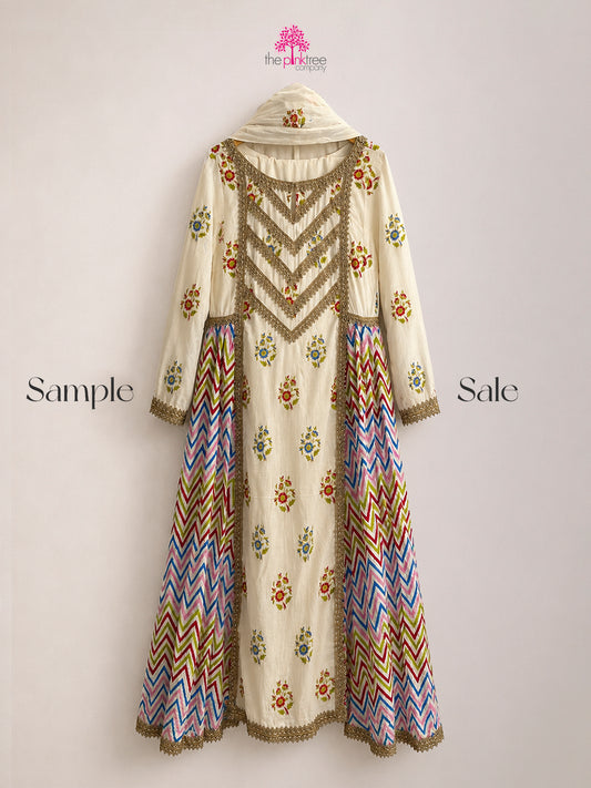 SILSILA (SAMPLE SALE) - Block Printed 3 Piece Suit by The Pink Tree Company