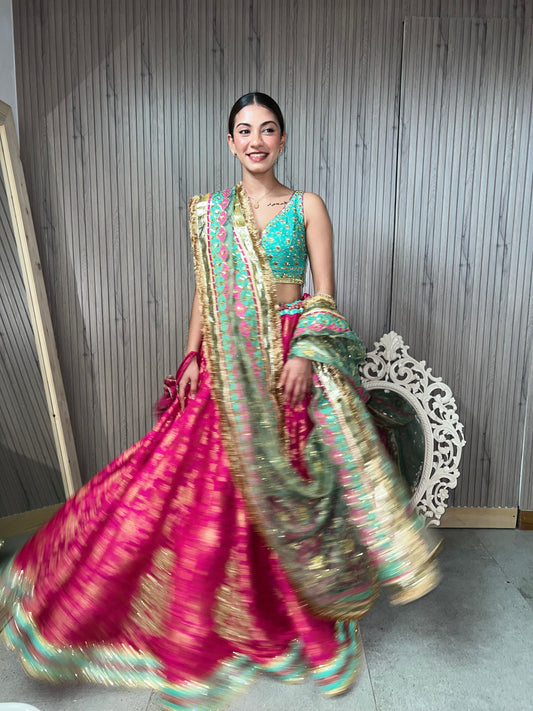 Shahbano - Lehenga Choli by The Pink Tree Company, view 4