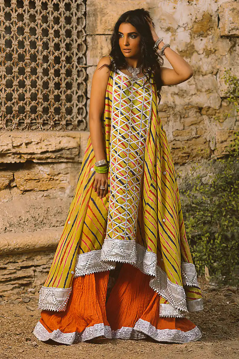 Barkha - Yellow Dress by The Pink Tree Company, view 2