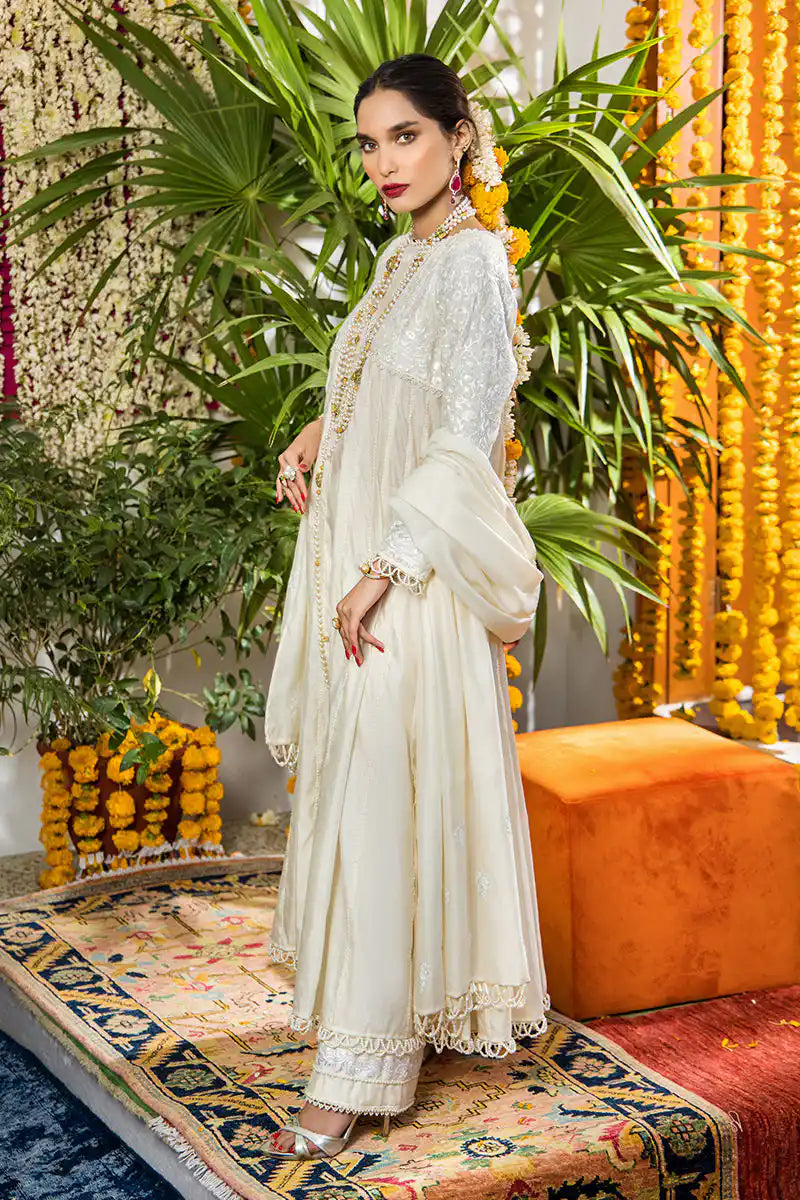 Heeposh - Ivory White Peshwaz by The Pink Tree Company, view 2